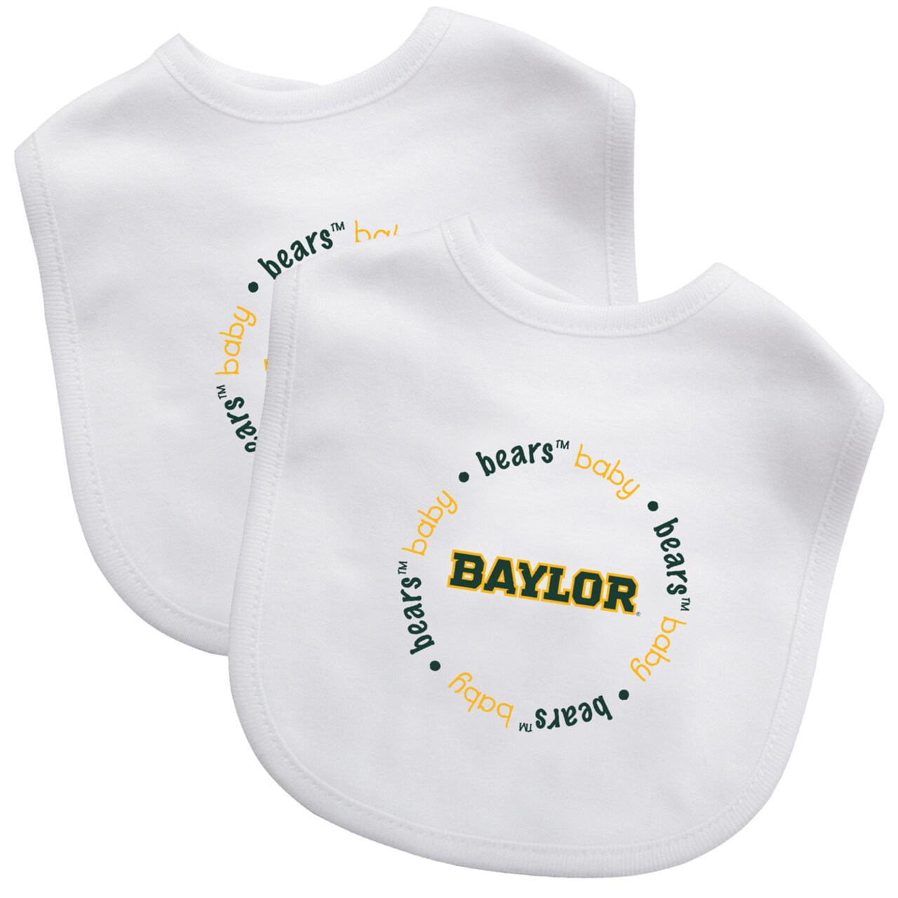 Baby Fanatic   Officially Licensed Unisex Baby Bibs 2 Pack - NCAA Baylor Bears